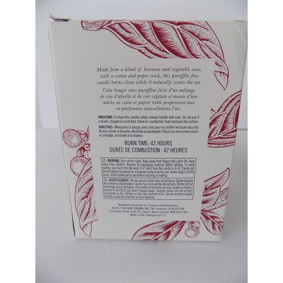 Williams Sonoma Winter Berry candle 9 ounces NEW - Picture 4 of 4